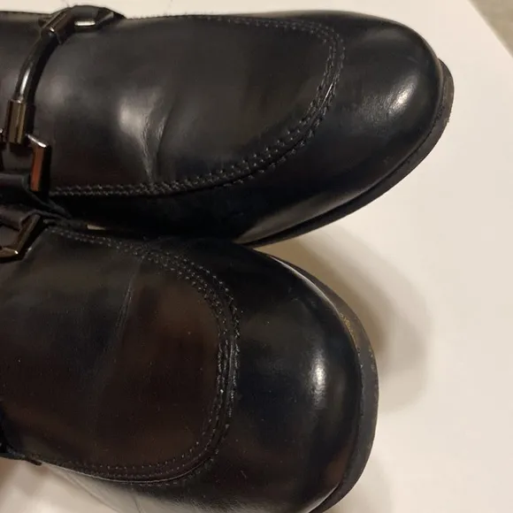 BASE LONDON MENS BLACK LEATHER DRESS SHOES SIZE 41 LIKE NEW