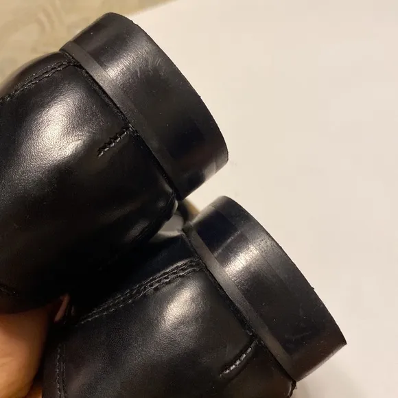 BASE LONDON MENS BLACK LEATHER DRESS SHOES SIZE 41 LIKE NEW