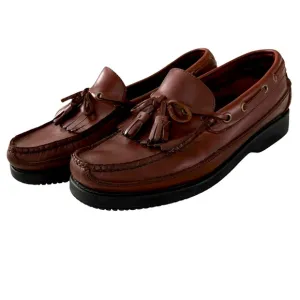 Bass Leather Loafers Livingston 10 M Excellent Condition Brown Tassle Shoes