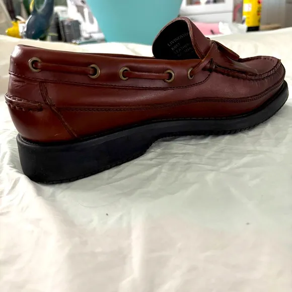 Bass Leather Loafers Livingston 10 M Excellent Condition Brown Tassle Shoes