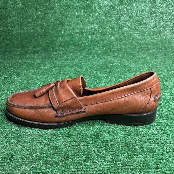 Bass Luddock Loafers Brown Leather Tassel Shoes Mens Size 11 D