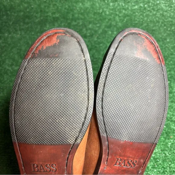 Bass Luddock Loafers Brown Leather Tassel Shoes Mens Size 11 D
