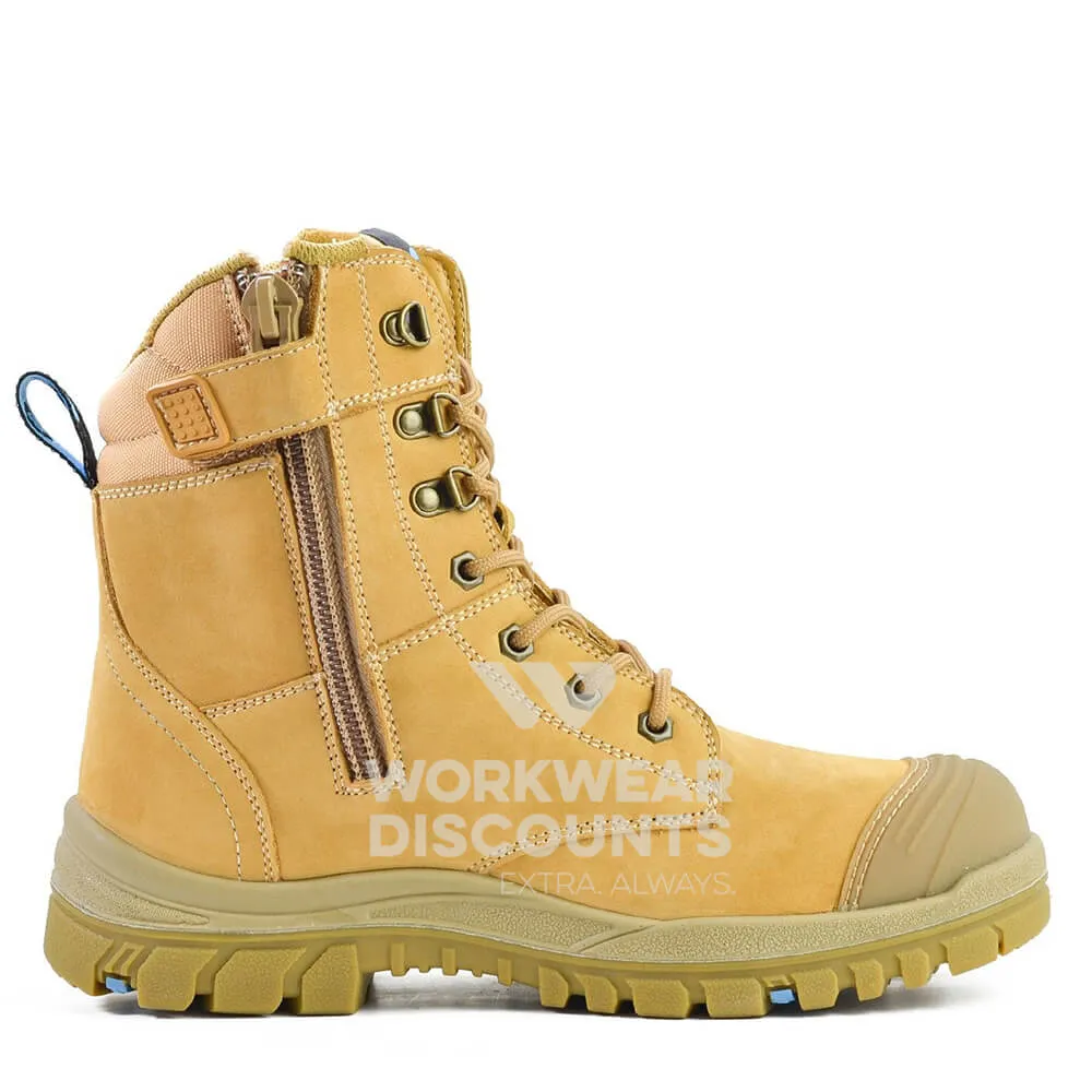 Bata Defender Zip Side Steel Cap Boots Wheat