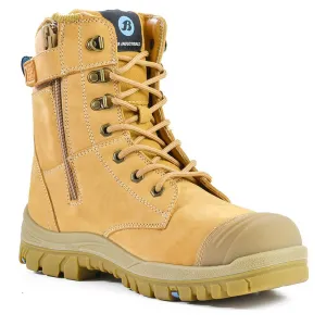 Bata Defender Zip Side Steel Cap Boots Wheat