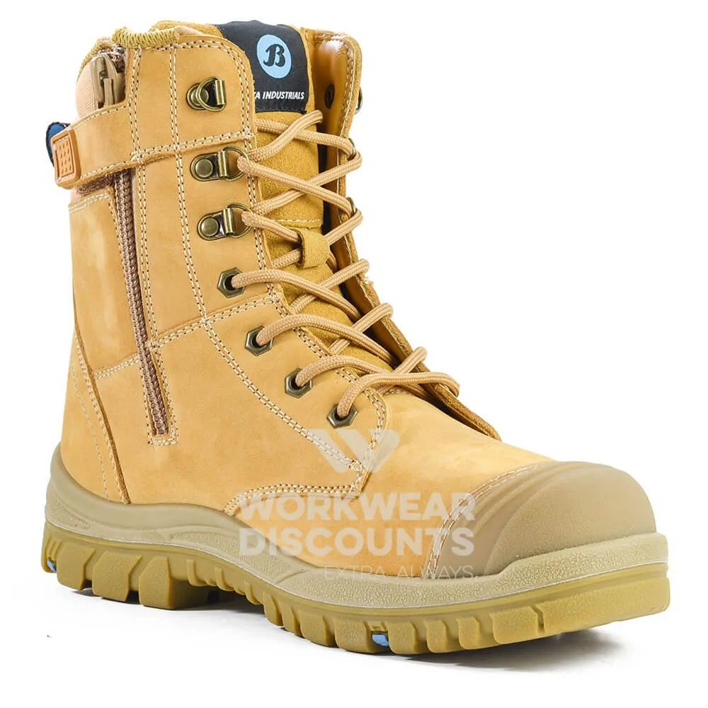 Bata Defender Zip Side Steel Cap Boots Wheat