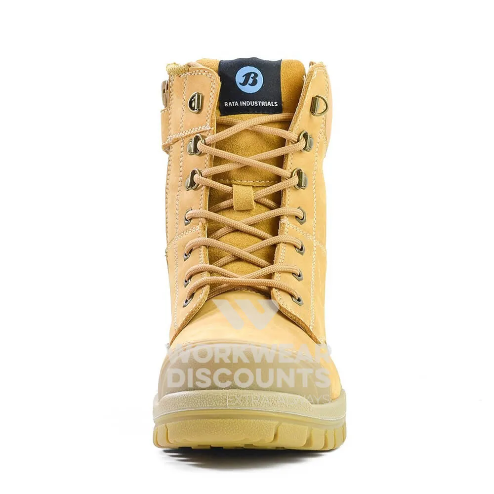 Bata Defender Zip Side Steel Cap Boots Wheat