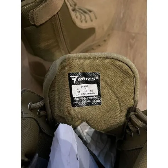 Bates E06511 Men's Fuse Tall Side Zip Coyote Uniform Tactical Boots Shoes sz 11