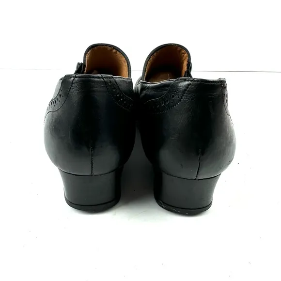 Beautifeel Shoes 38 Black Leather Suede Three Button Slip On Comfort Womens 7.5