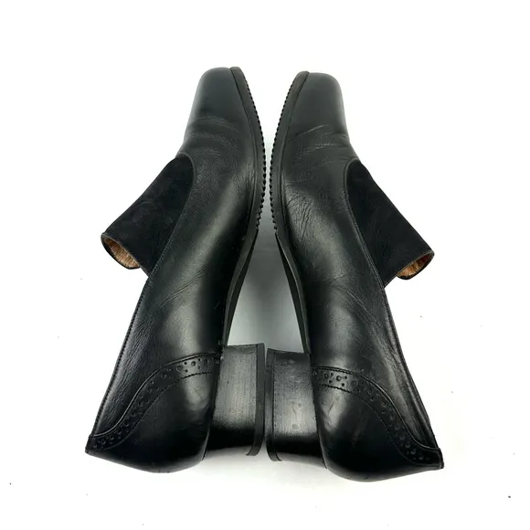 Beautifeel Shoes 38 Black Leather Suede Three Button Slip On Comfort Womens 7.5