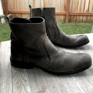 Bed Stu boot brown chain stitch