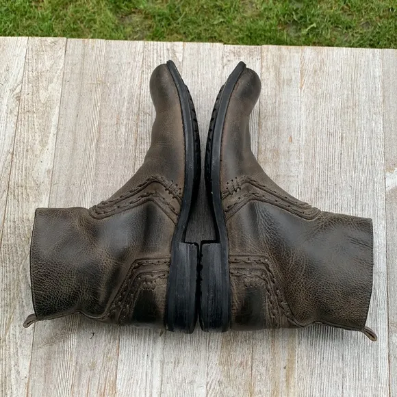 Bed Stu boot brown chain stitch