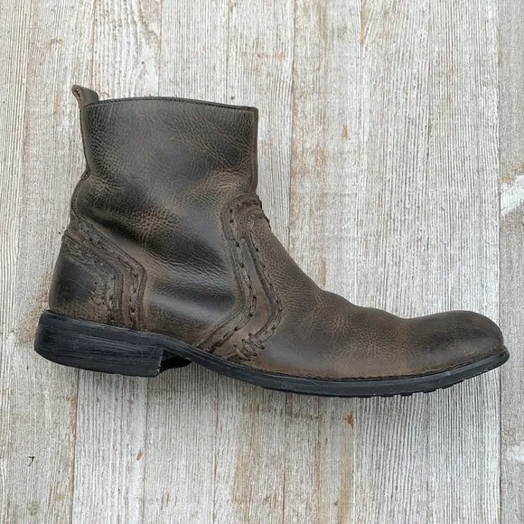 Bed Stu boot brown chain stitch