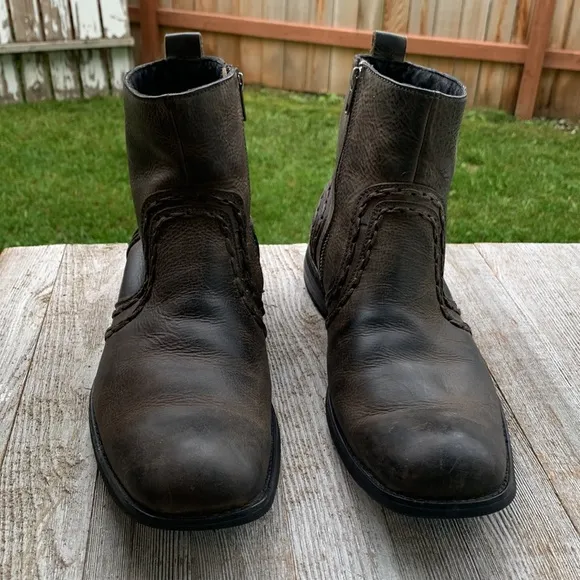 Bed Stu boot brown chain stitch