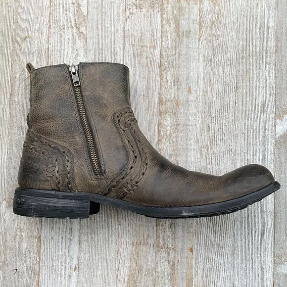 Bed Stu boot brown chain stitch