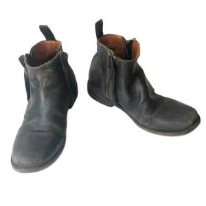Bed Stu Boots Handmade Distress Ankle Leather Side Zipper Rugged Bohemian 8.5