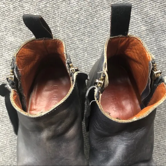 Bed Stu Boots Handmade Distress Ankle Leather Side Zipper Rugged Bohemian 8.5