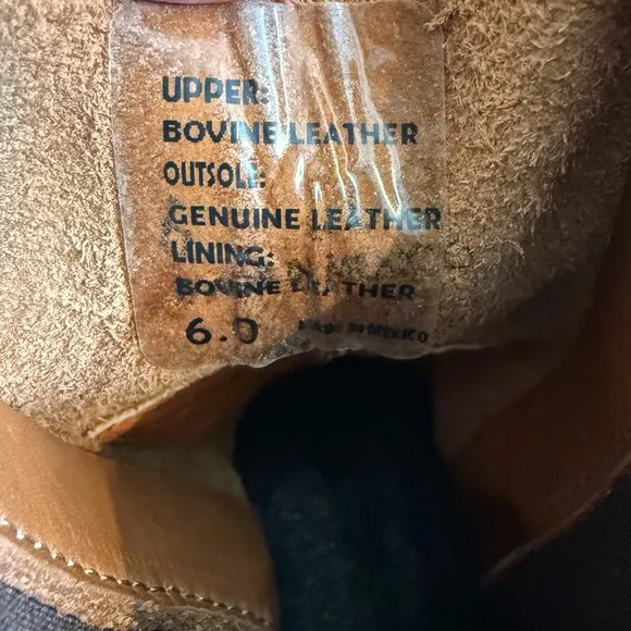 BED STU Gentry Handmade Cognac Cobbler Leather Distressed Wedge Ankle Boots 6