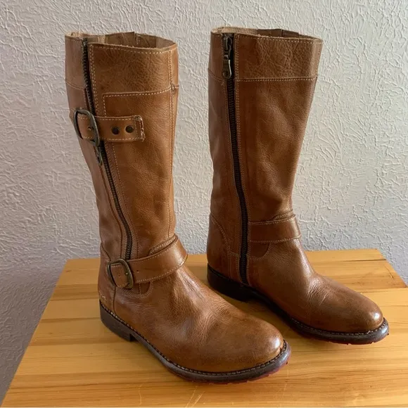 BED STU Gogo Lug Boots Tan Rustic Size 6