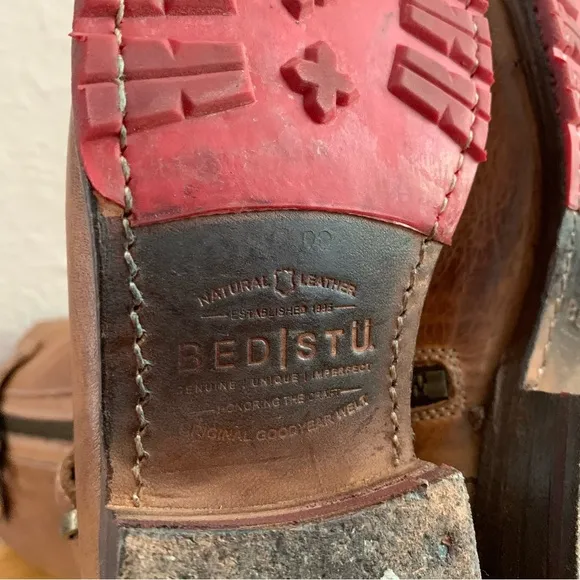 BED STU Gogo Lug Boots Tan Rustic Size 6