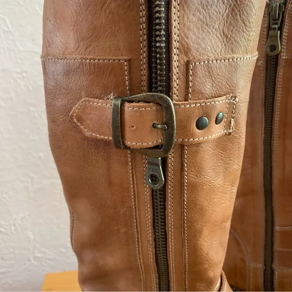 BED STU Gogo Lug Boots Tan Rustic Size 6