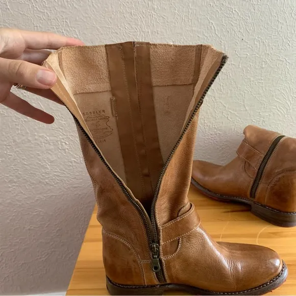 BED STU Gogo Lug Boots Tan Rustic Size 6
