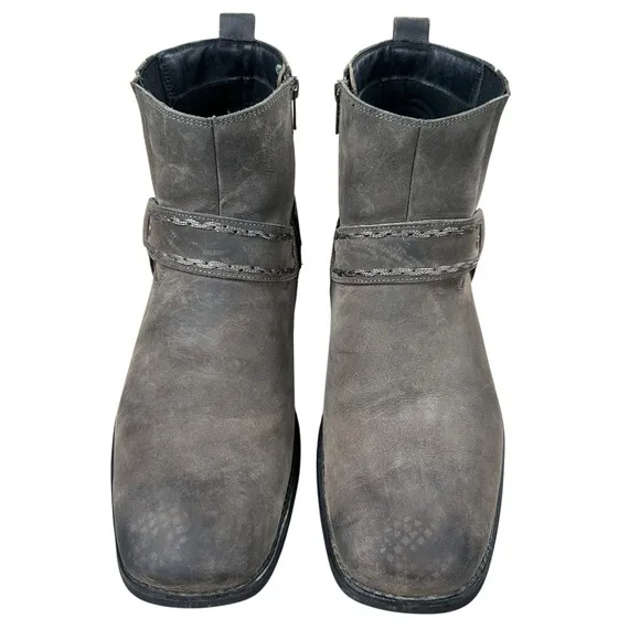 Bed Stu Men's 11 Innovator Leather Harness Biker Western Rugged Boots Distressed