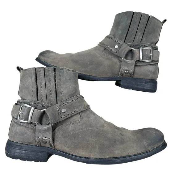 Bed Stu Men's 11 Innovator Leather Harness Biker Western Rugged Boots Distressed