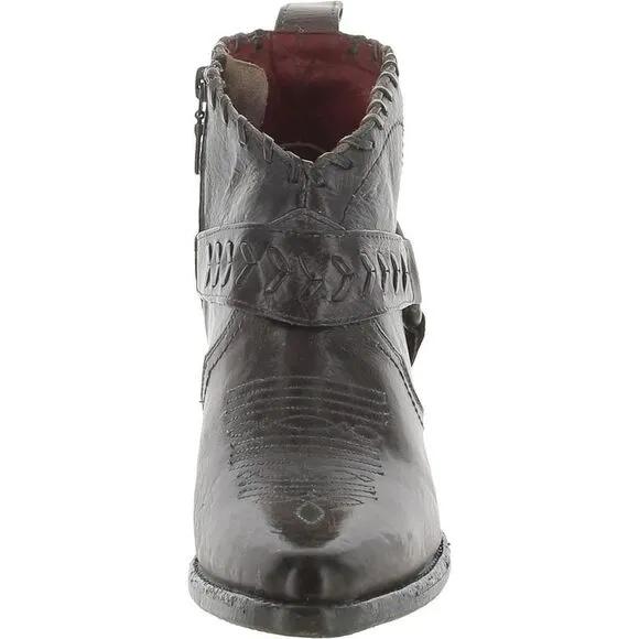 Bed Stu Womens Tania Brown Leather Ankle Cowboy, Western Boots Shoes New