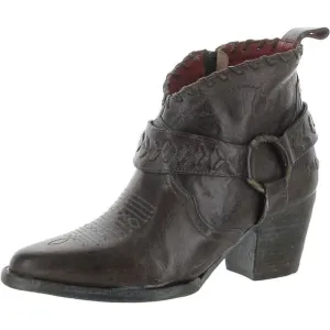 Bed Stu Womens Tania Brown Leather Ankle Cowboy, Western Boots Shoes New