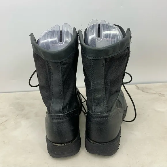 Belleville Boots Men Size 6 Black Leather Shoes Combat Military Steel Toe Vibram
