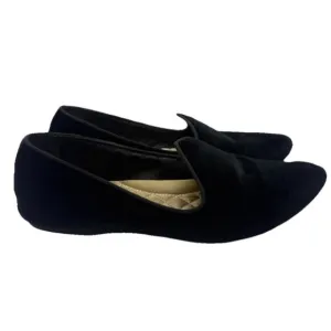 Birdies Black Velvet Heron Flat Loafer Luxury Comfort Shoes Women's Sz 7 Sneaker