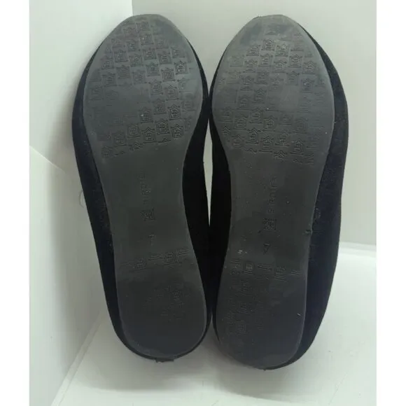 Birdies Black Velvet Heron Flat Loafer Luxury Comfort Shoes Women's Sz 7 Sneaker