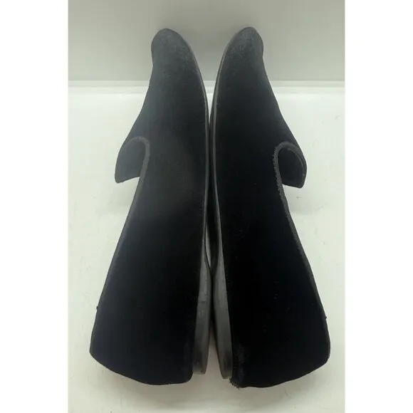 Birdies Black Velvet Heron Flat Loafer Luxury Comfort Shoes Women's Sz 7 Sneaker