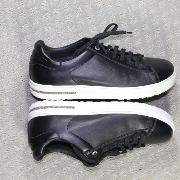 Birkenstock Bend Low Men's Size 10 Standard Leather Casual Shoes Black White