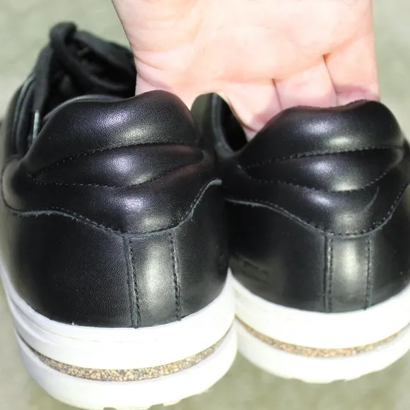 Birkenstock Bend Low Men's Size 10 Standard Leather Casual Shoes Black White
