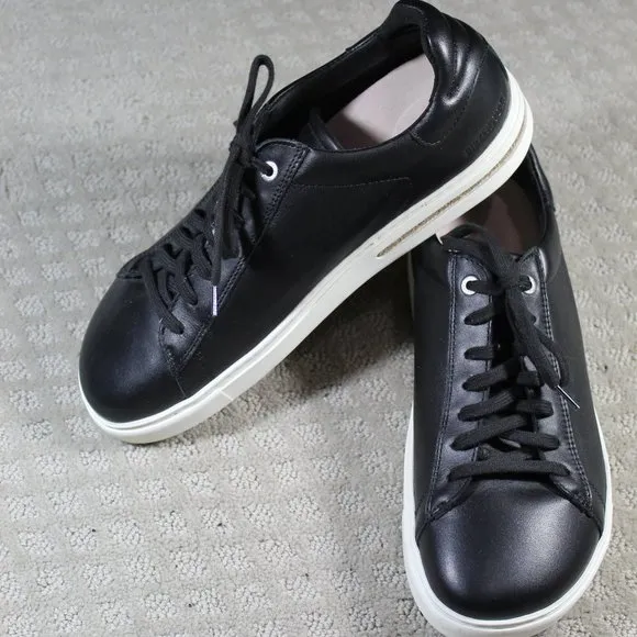 Birkenstock Bend Low Men's Size 10 Standard Leather Casual Shoes Black White