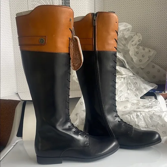 Birkenstock Longfred black leather boots nwt 36