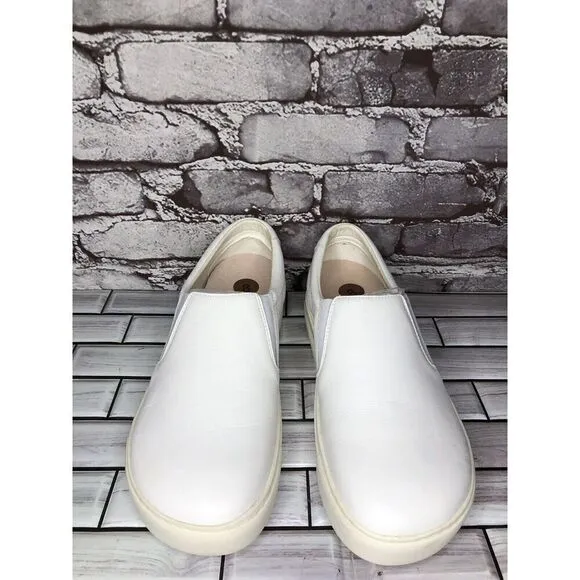 Birkenstock White Leather Oswego Slip On Loafers Shoes Women Sz 42EU/11M US