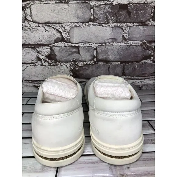 Birkenstock White Leather Oswego Slip On Loafers Shoes Women Sz 42EU/11M US