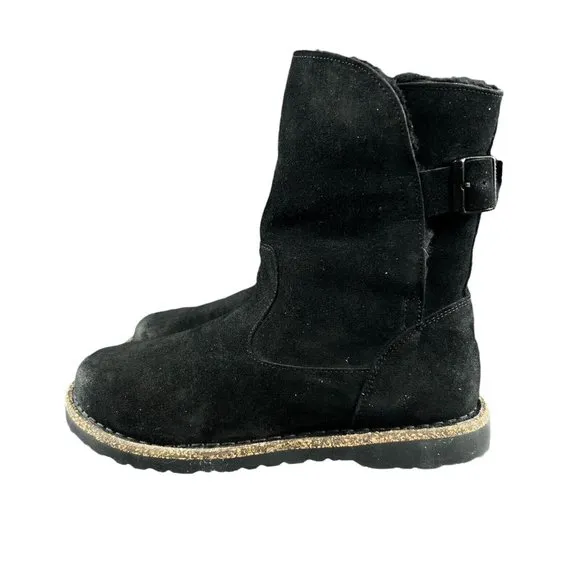 Birkenstock Women's Upsalla Shearling Black Boots Size 37 EU 6 US