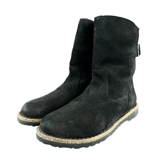 Birkenstock Women's Upsalla Shearling Black Boots Size 37 EU 6 US