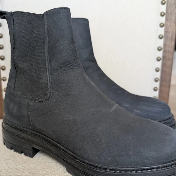 Black Chelsea Brooklyn Lug Boots