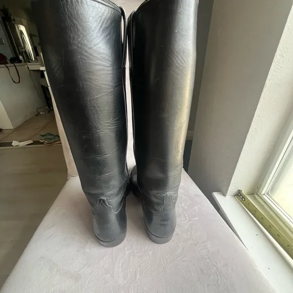 Black Leather Women's Boots, ridding well made boots