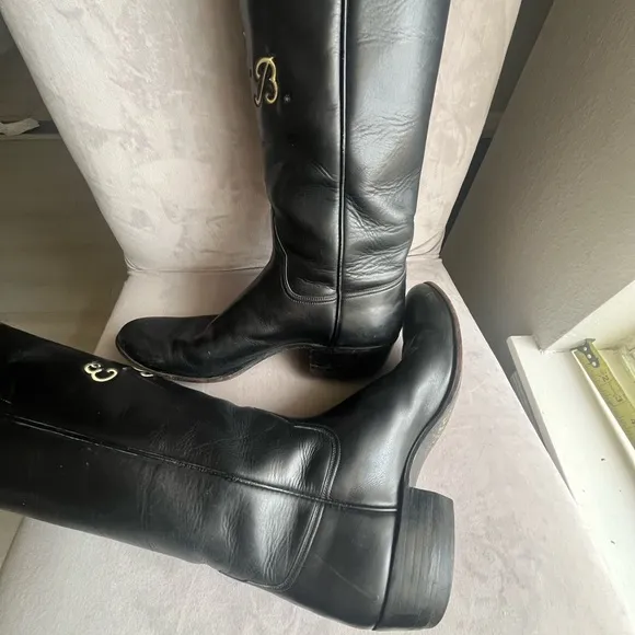 Black Leather Women's Boots, ridding well made boots