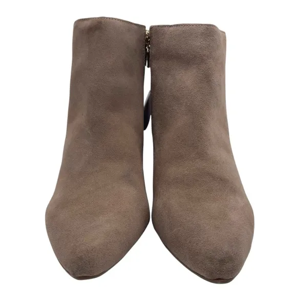 Blondo Womens Shoes Tasel Boots 9.5 Tan Ankle Suede Stacked Heel Waterproof