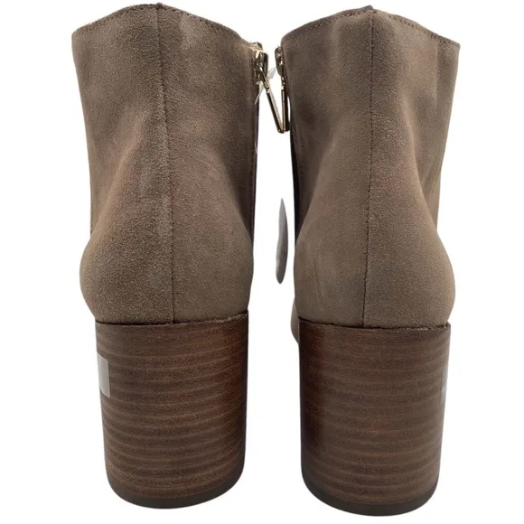 Blondo Womens Shoes Tasel Boots 9.5 Tan Ankle Suede Stacked Heel Waterproof
