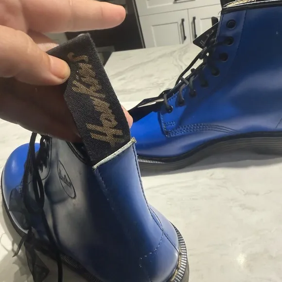 Blue Leather Lace-Up Shoes Hawkins