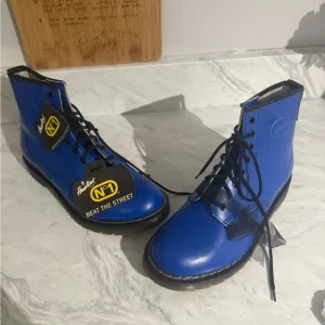 Blue Leather Lace-Up Shoes Hawkins