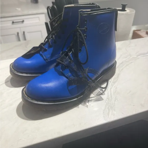 Blue Leather Lace-Up Shoes Hawkins