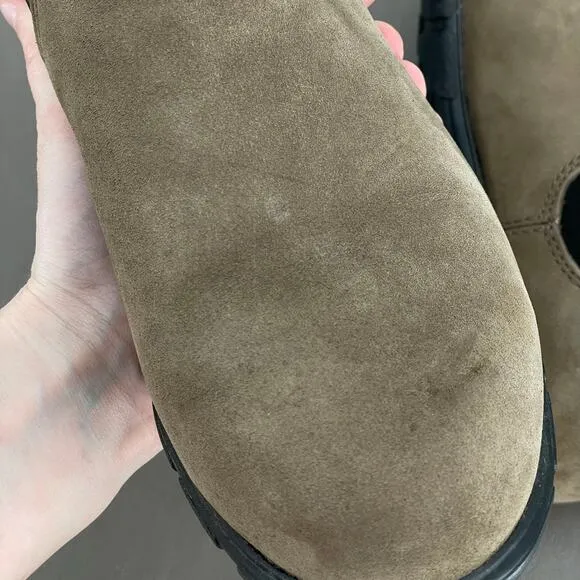 Blundstone #1974 Stone Nubuck Leather Light Tan Low Chelsea Style Ankle Boots 8